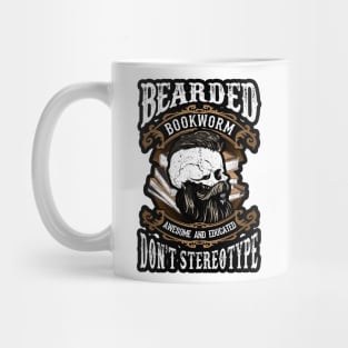 Bearded Bookworm Funny For Bearded Men Mug